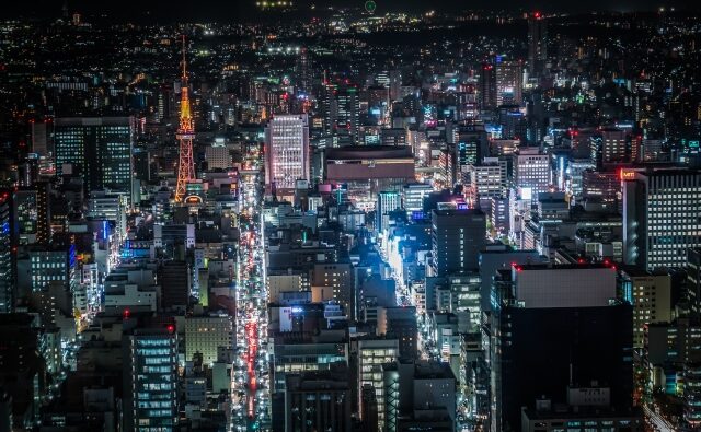 婚活デートで大人気の名古屋のスカイプロムナードからの夜景